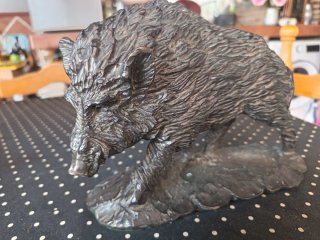Figura Jabalí acabado Bronce