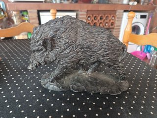 Figura Jabalí acabado Bronce