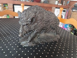 Figura Jabalí acabado Bronce
