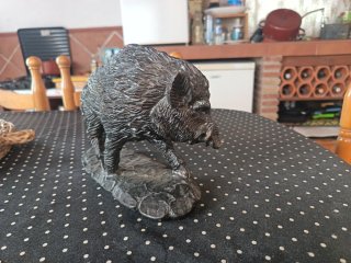 Figura Jabalí acabado Bronce