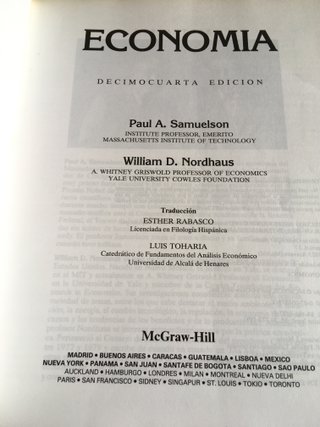 Libro Economía, Samuelson y Nordhouse
