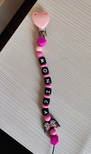 Catenella porta ciuccio personalizzata MONICA