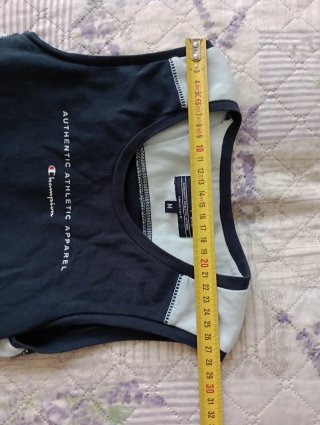 Canottiera Champion Athletic Donna Blu/Bianco