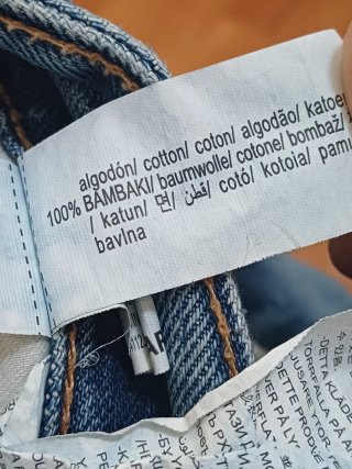 Jeans vita alta blu