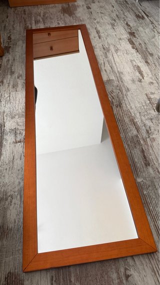 Espejo de madera y cristal