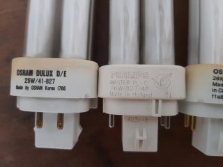 7 Lampadine Fluorescenti Compatte pl c e dulux d