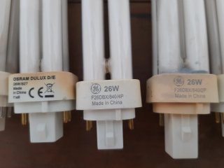 7 Lampadine Fluorescenti Compatte pl c e dulux d