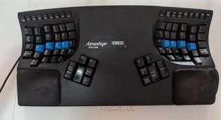 Teclado Kinesis Advantage MPC/USB Negro/Azul de Segunda mano por