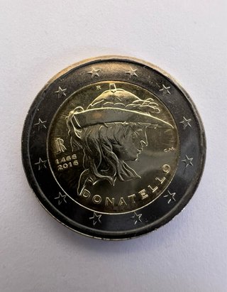 Moneda 2 Euro Donatello 1466-2016 moneta