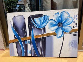Lienzo 120x80cm Flores Azules