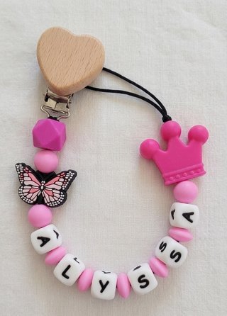 Catenella porta ciuccio personalizzata nome