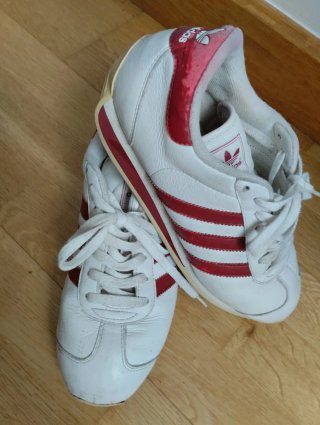 Zapatillas Adidas Blancas y Rojas Talla 39