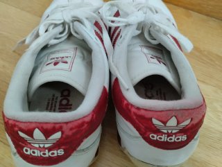 Zapatillas Adidas Blancas y Rojas Talla 39