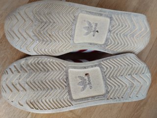 Zapatillas Adidas Blancas y Rojas Talla 39