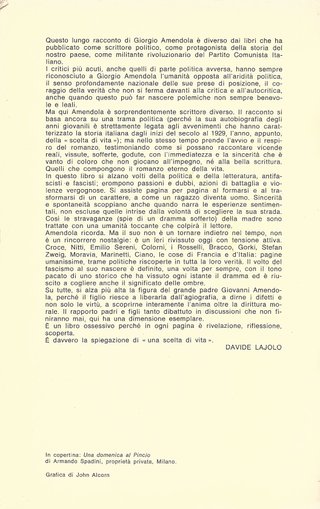 una scelta di vita un'isola giorgio amendola 92000
