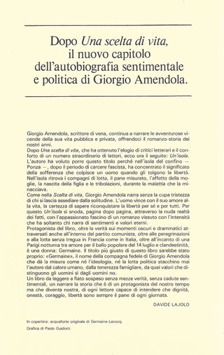 una scelta di vita un'isola giorgio amendola 92000