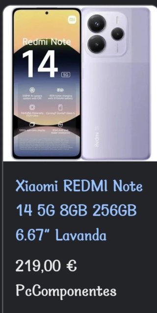 Xiaomi Redmi Note 14 5G negro