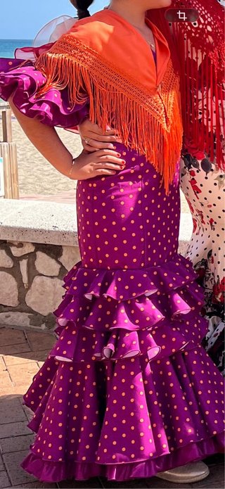 Vestido Flamenca Niña Talla 10-12