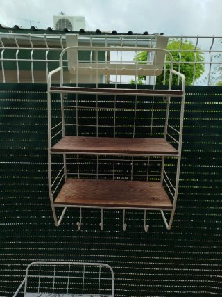Estantería de metal y madera 2 unidades
