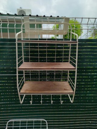 Estantería de metal y madera 2 unidades