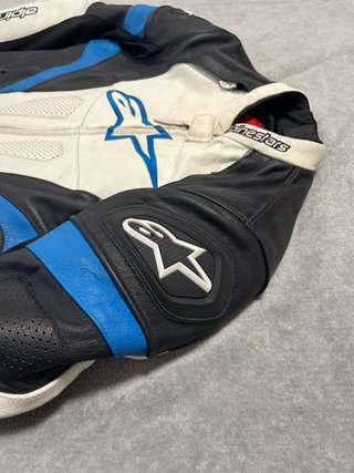 Chaqueta Alpinestars Moto Blanca y Azul