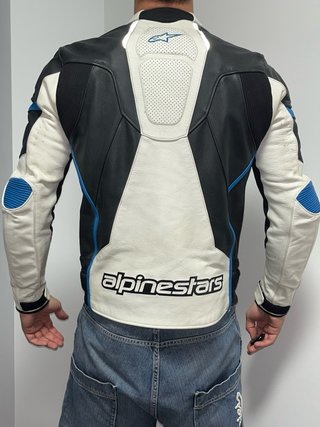 Chaqueta Alpinestars Moto Blanca y Azul