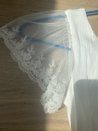 Vestido Primera Comunión Blanco y Rosa
