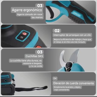 Forbici da potatura elettriche (2 batterie)