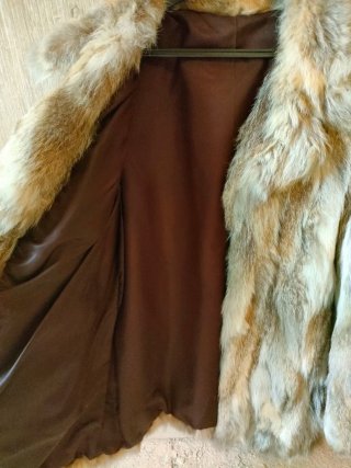 Vintage. Abrigo de piel de zorro