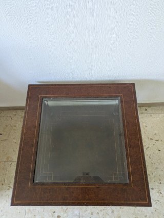 Mesa auxiliar salón madera y cristal URGE VENTA