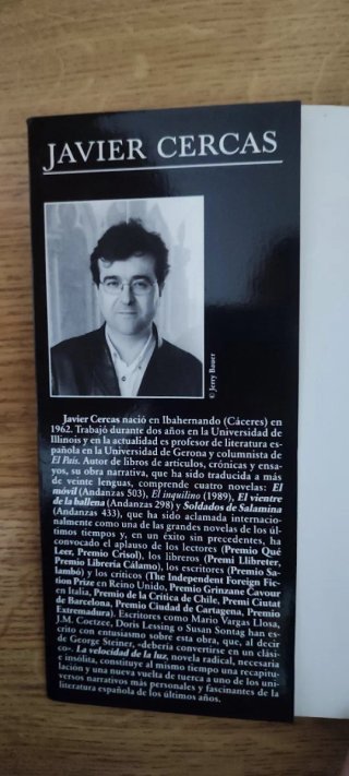 Novela "La Velocidad De La Luz" de Javier Cercas