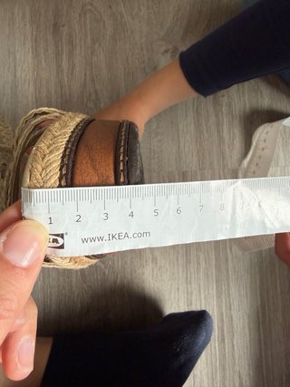 Sandalias cuña imitación madera trenzadas