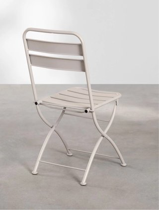 Silla plegable en acero Janti blanca
