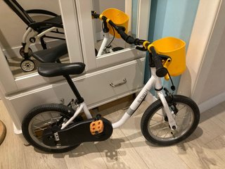 Bicicleta BTWIN 14” 3-5 años Discover 100 Blanca
