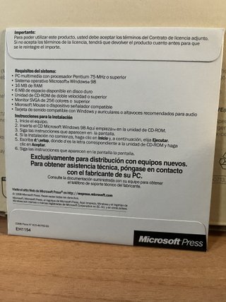 Windows 98 SE OEM Original con COA