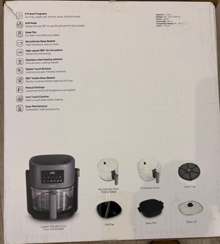Freidora de aire Lauben Glass&Grill 3 en 1