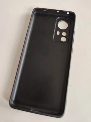 Funda Xiaomi 12 Lujo Piel Sintética Negra