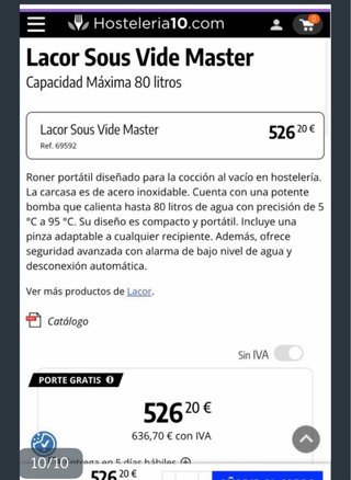 Sous Vide Lacor Master Profesional Nuevo