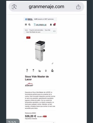 Sous Vide Lacor Master Profesional Nuevo