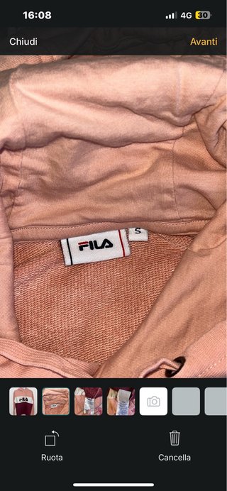 Felpa Fila con cappuccio - Taglia S