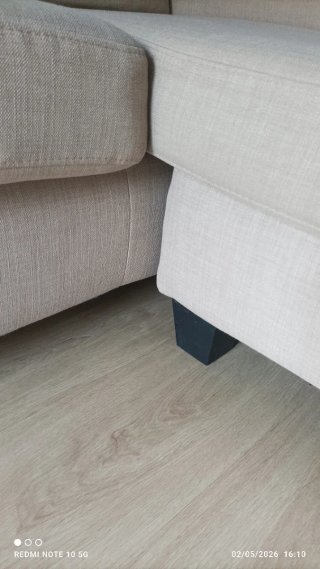 Sofá de 3 plazas en tela beige