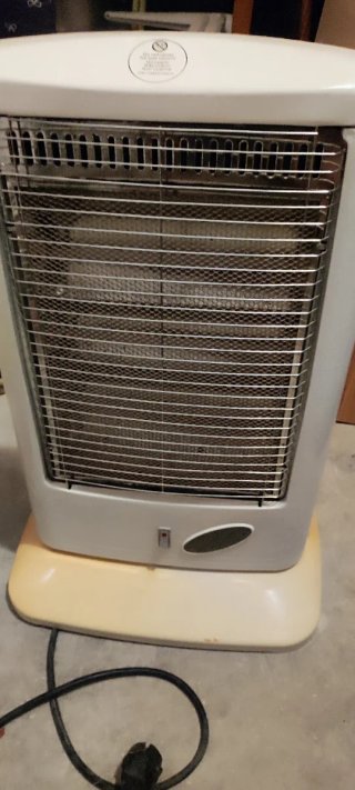 Estufa Halógena Blanca y Amarilla