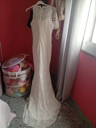 Vestido de novia encaje ( talla S)