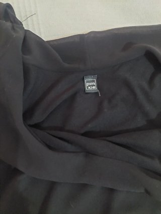 Vestido corto negro con pedrería Talla S