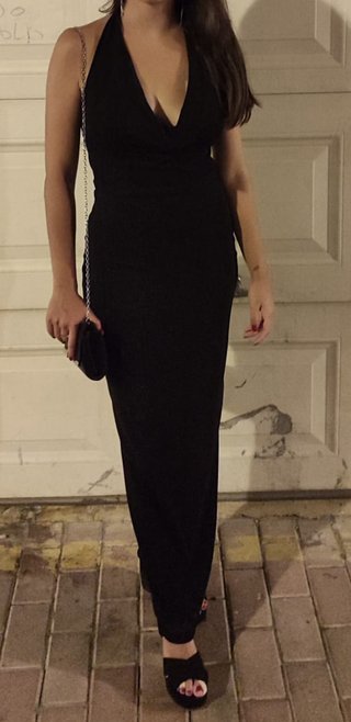 Vestido largo negro elegante