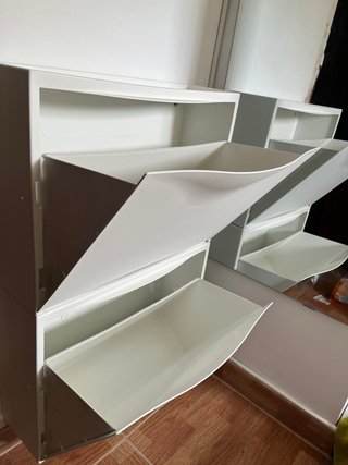 Zapatero blanco 2 puertas
