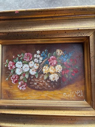 Coppia quadri olio su tavola cm 25x20