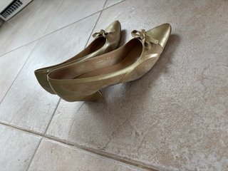 Zapatos Tod's Tacon Mujer Talla 35 Dorados