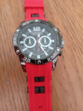 Reloj  Hombre Azul y Rojo