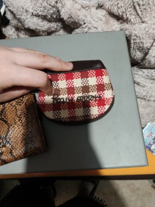Cartera con estampado de serpiente y Hello Kitty